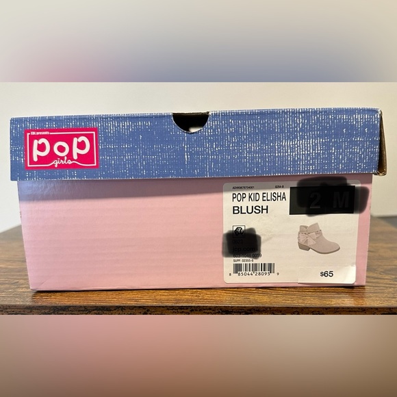 Pop Little/Big Girls Blush Elisha Block Heel Booties NWT Various Sizes - Picture 5 of 9